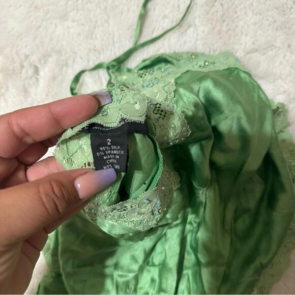 INC Green cami top - Picture 2 of 2